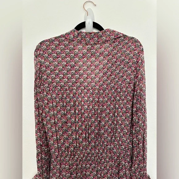 NWT Zadig & Voltaire Rose Skull Dress‎ Large Reevas Mousseline - Picture 6 of 14